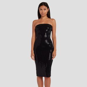 7 For All Mankind strapless Midi Sequin Dress NWT Size M